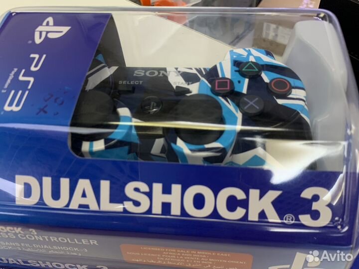 Джойстик ps3 DualShock 3 стрелы синие