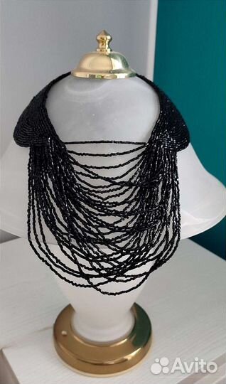 Чёрное Колье-воротник винтаж