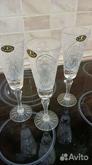 Бокалы хрустальные