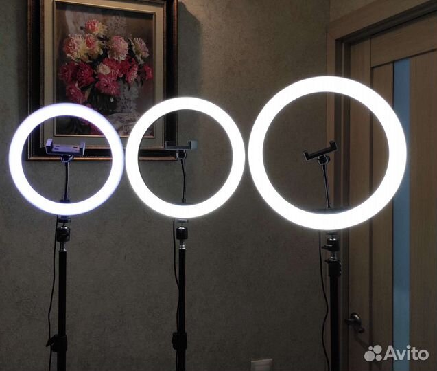 Кольцевая лампа для селфи 30см. и штатив