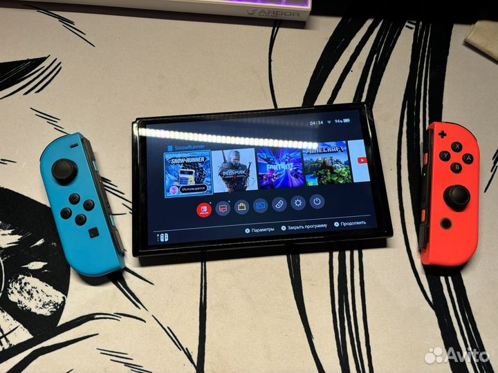 Nintendo switch oled с играми, новая