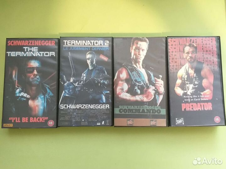 VHS топ фильмы Арнольд Шварценеггер Видеокассеты