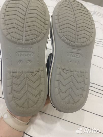 Сандалии Crocs C12 для мальчика серые