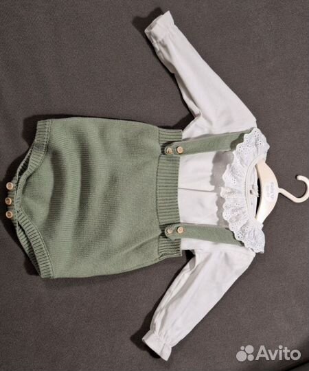 Полукомбинезон и блузка 74-80