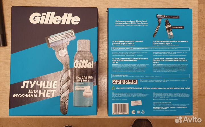 Набор Gillette Mach3 (бритва, кассета, пена)