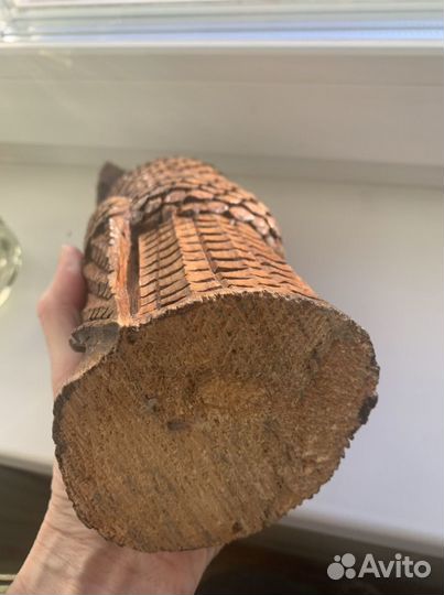 Сова и совёнок. Дерево. Ручная работа