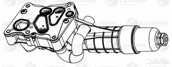 Luzar LOC1504 Радиатор масляный MB W204 07