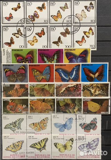 Почтовые марки Бабочки, Мотыльки