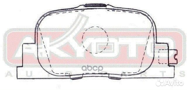 Колодки тормозные дисковые задние AKD-0510 akyoto