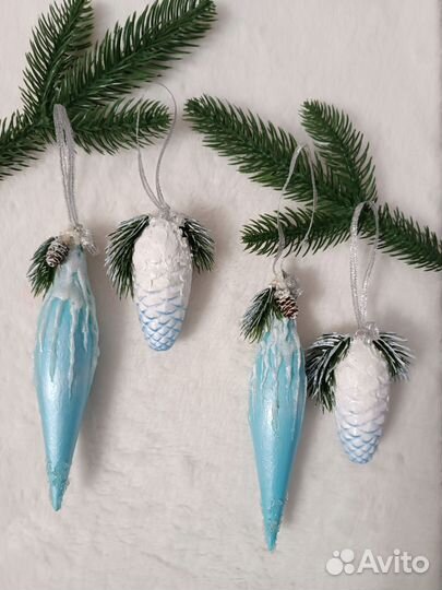 Новогодние ёлочные игрушки ручной работы