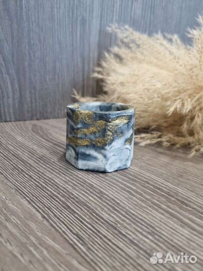 Гипсовое кашпо/полсвечник