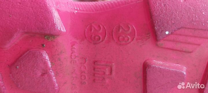 Резиновые сапоги для девочки 28