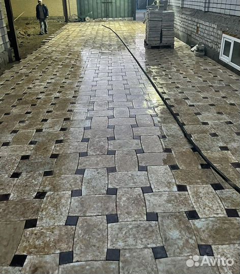 Тротуарная плитка, брусчатка, бордюр