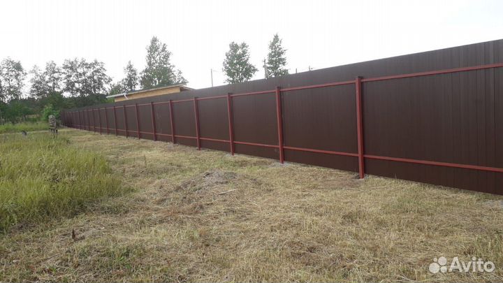 Монтаж забора из профлиста под ключ