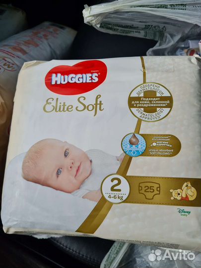 Подгузники Huggies elite soft 2