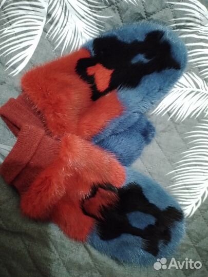 Варежки из норки