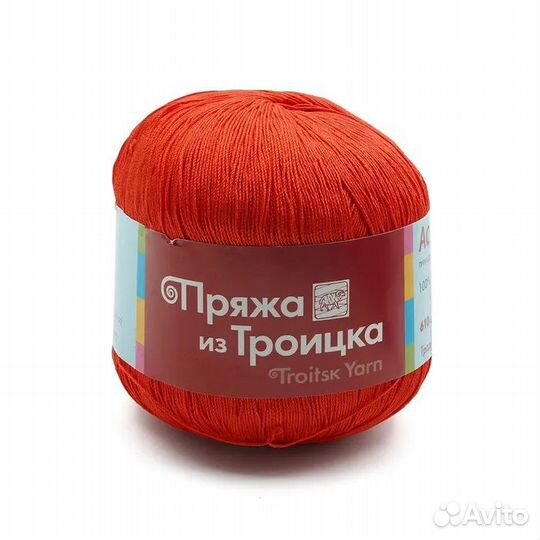 Пряжа 100 гр. 610 м. 10 шт/упак. Алая