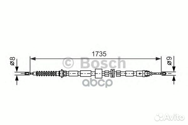 Трос ручного тормоза ford mondeo 00- 1987477734