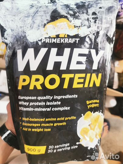 Протеин Whey 900 г банановый йогурт