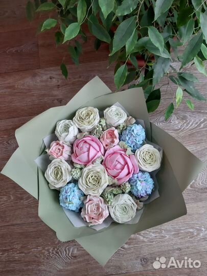 Сладкие букеты из зефира