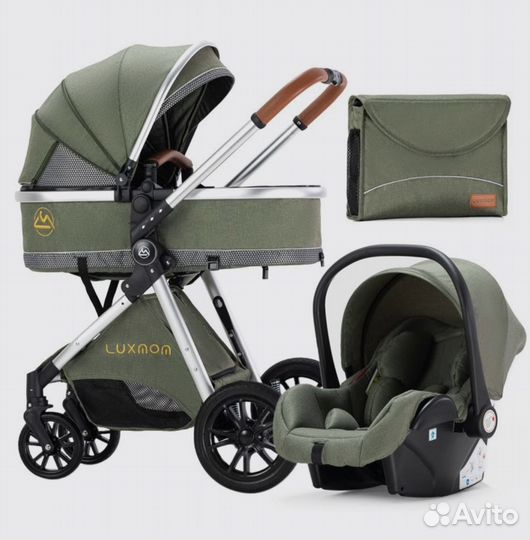 Коляска трансформер 3в1 Luxmom V9