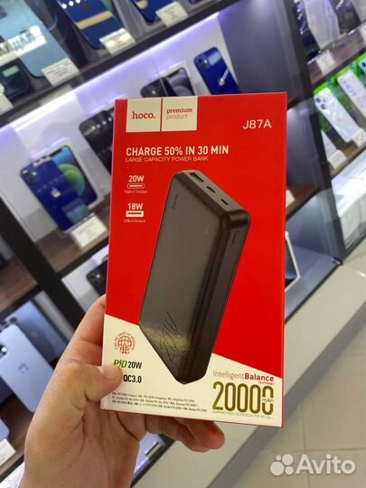 Внешний аккумулятор 3.0 QC Hoco J87A 20000 mah