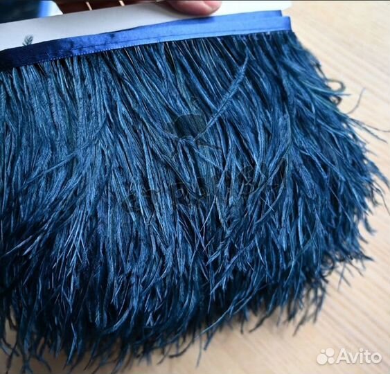 Тесьма с перьями страуса для отделки одежды декор