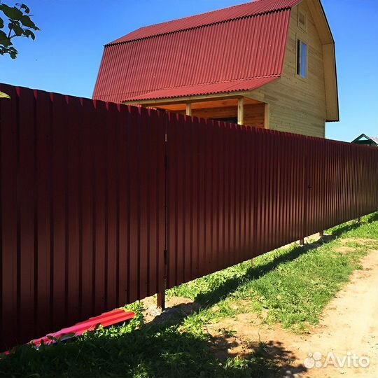 Забор из профнастила в Удомле