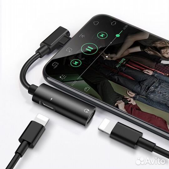 Переходник адаптер Lighting to 2Lighting Hoco LS18