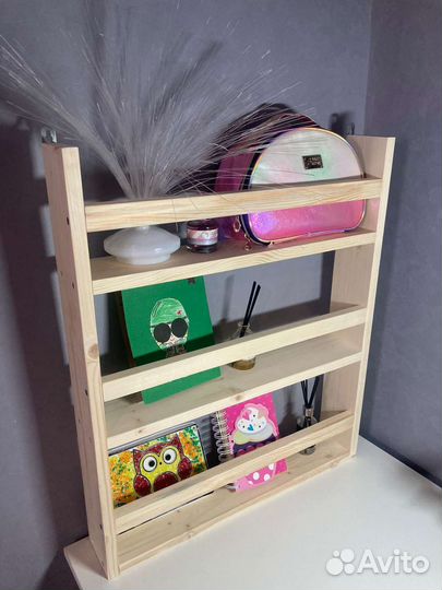 Полка для книг игрушек мелочей монтессори