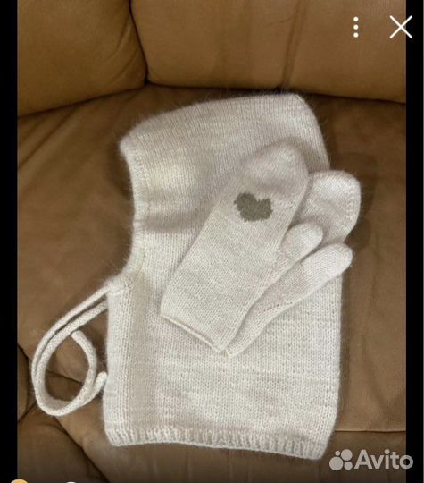 Комплект шапка и снуд женский