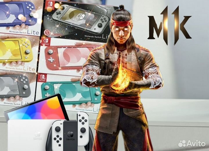 Nintendo Switch + Mortal Kombat 1. Zelda. Гарантия