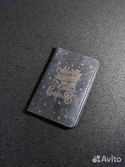 Обложка на паспорт натуральная кожа крафт