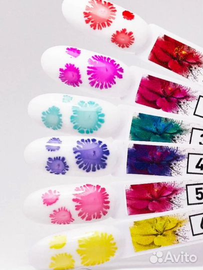 Акварельные капли 12цветов