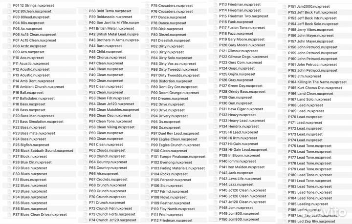 300 пресетов для гитарного процессора NUX MG-300