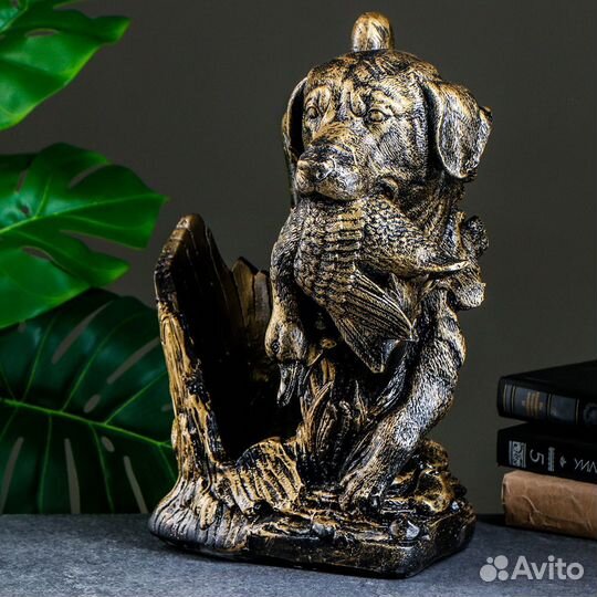 Подставка под бутылку Охота (собака с уткой)