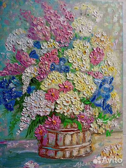 Картина маслом букет