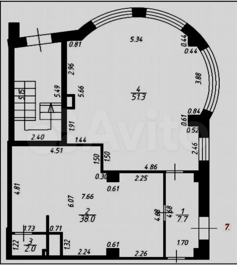 Свободного назначения, 53 м²