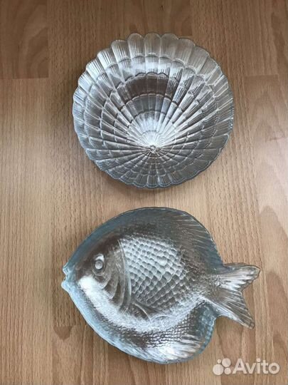 Тарелки в морском стиле Ракушка и Рыба