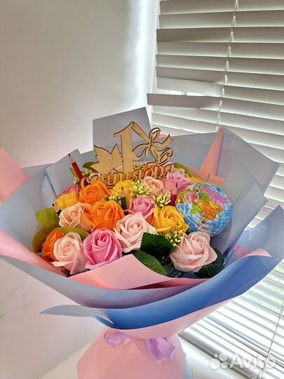 Букет из мыльных роз