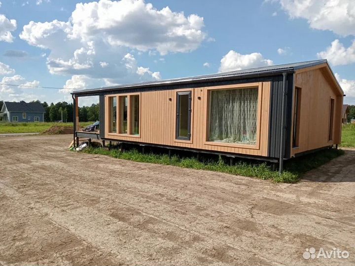 Каркасный дом в стиле барнхаус 110 м2