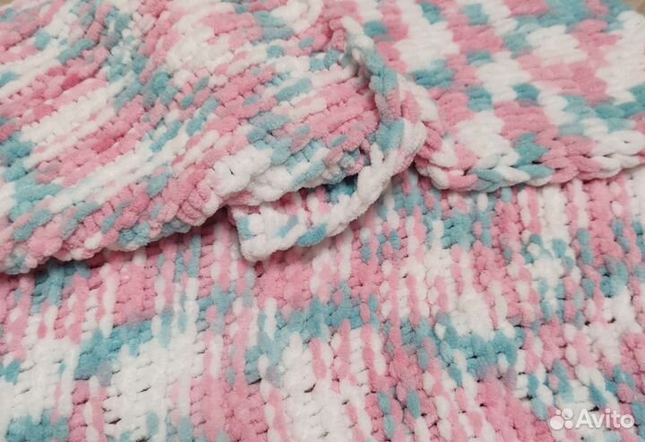 Плед детский вязаный новый