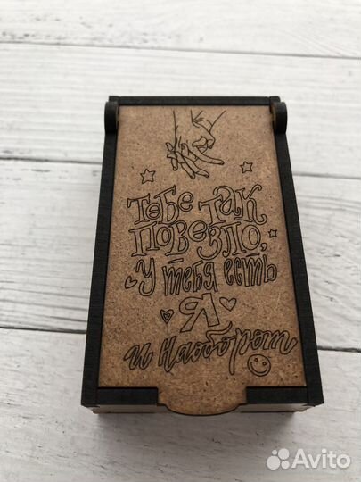 Армейский жетон с гравировкой в подарочном коробке