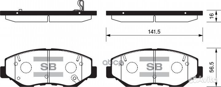 SP1237SNS 572480B колодки дисковые п Honda Ac