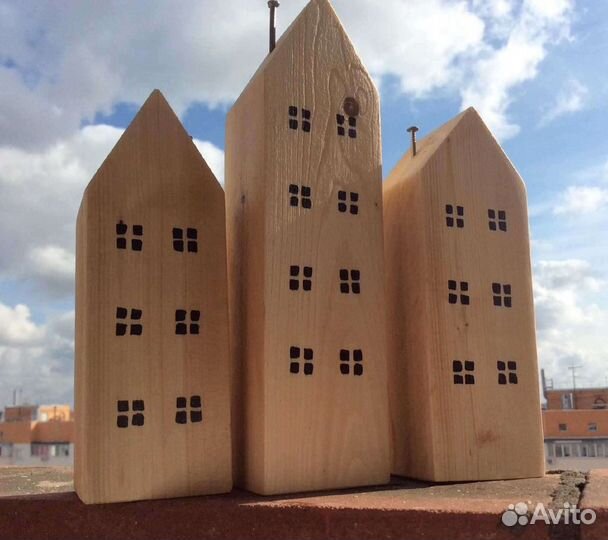 Деревянные домики (декор)