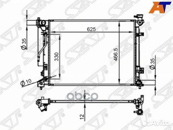 Радиатор Kia Optima 16- ki000716 Sat