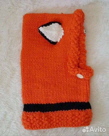 Шапка снуд лиса