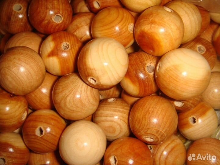 Можжевеловые бусины для рукоделия