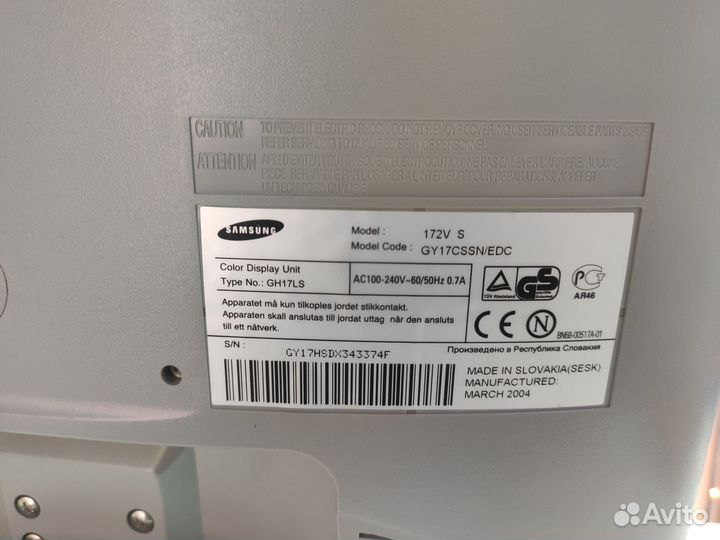 Монитор Samsung 172v