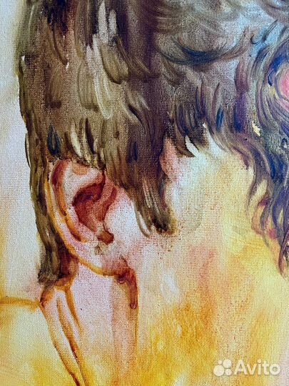 Картина маслом портрет мужчины стиль эмоции